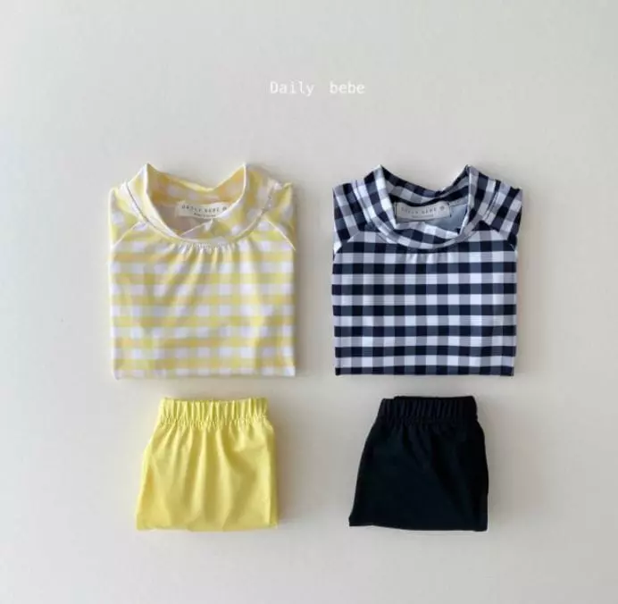 Daily Bebe - Korean Children Fashion - #kidsshorts - Rashguard Pants Set