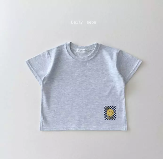 Daily Bebe - Korean Children Fashion - #kidsshorts - Smile Patch Tee - 3