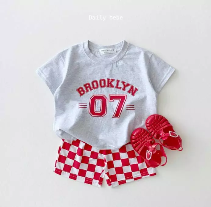 Daily Bebe - Korean Children Fashion - #kidsstore - Checker Board Top Bottom Set