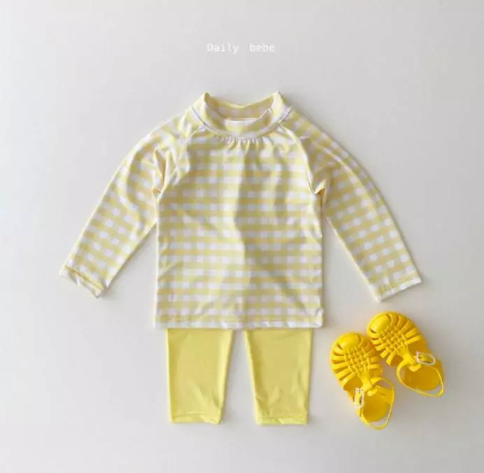 Daily Bebe - Korean Children Fashion - #kidsstore - Rashguard Pants Set - 2