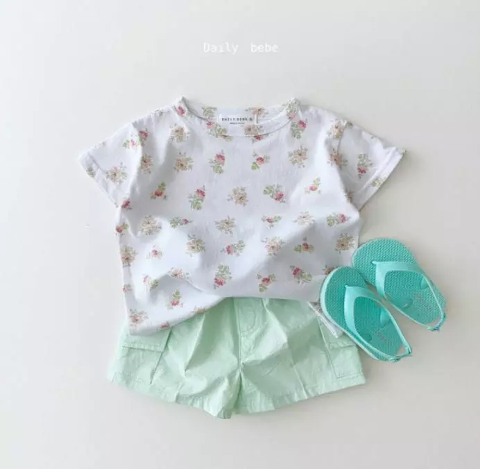 Daily Bebe - Korean Children Fashion - #kidsstore - Pattern Short Sleeves Tee - 7