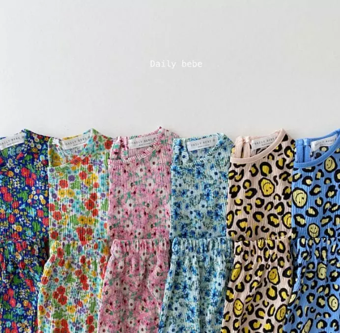Daily Bebe - Korean Children Fashion - #kidzfashiontrend - Grandparent Pleats Top Bottom Set - 8