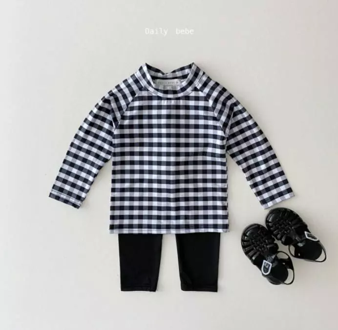Daily Bebe - Korean Children Fashion - #kidzfashiontrend - Rashguard Pants Set - 3