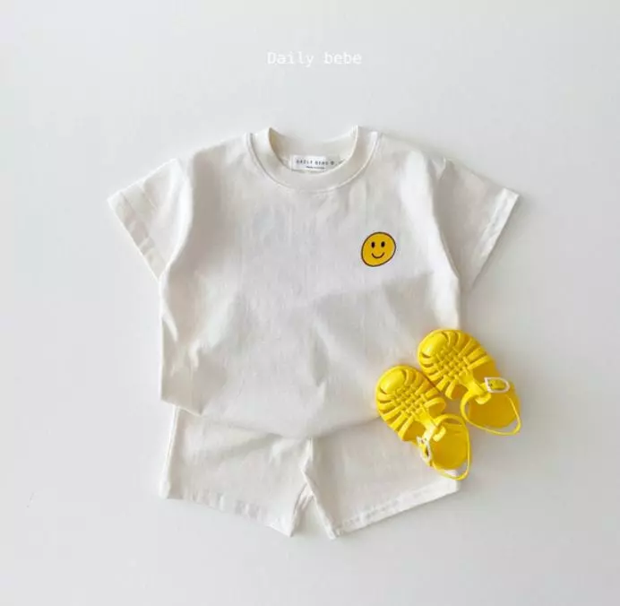Daily Bebe - Korean Children Fashion - #littlefashionista - Ador Smile Top Bottom Set - 2