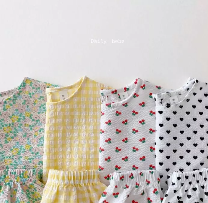 Daily Bebe - Korean Children Fashion - #littlefashionista - Jijimi Top Bottom Set