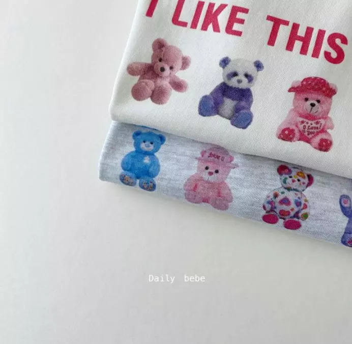 Daily Bebe - Korean Children Fashion - #magicofchildhood - Bear 12 Tee - 7