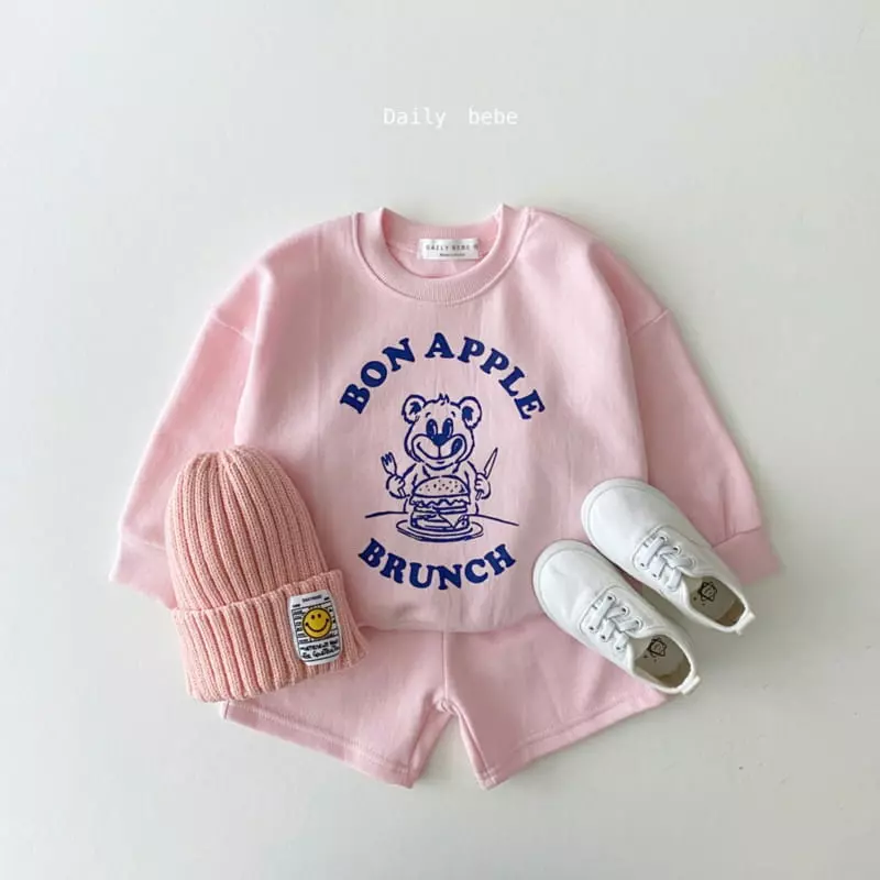 Daily Bebe - Korean Children Fashion - #minifashionista - Brunch Top Bottom Set - 2