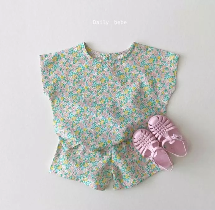 Daily Bebe - Korean Children Fashion - #minifashionista - Jijimi Top Bottom Set - 3