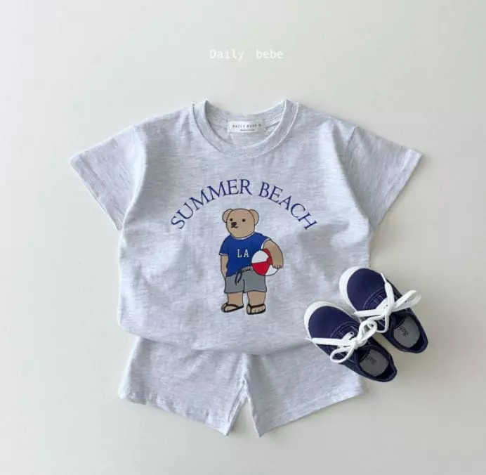 Daily Bebe - Korean Children Fashion - #prettylittlegirls - Summer Beach Top Bottom Set - 3