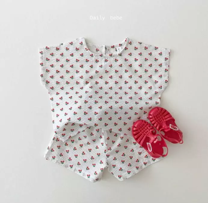 Daily Bebe - Korean Children Fashion - #minifashionista - Jijimi Top Bottom Set - 4