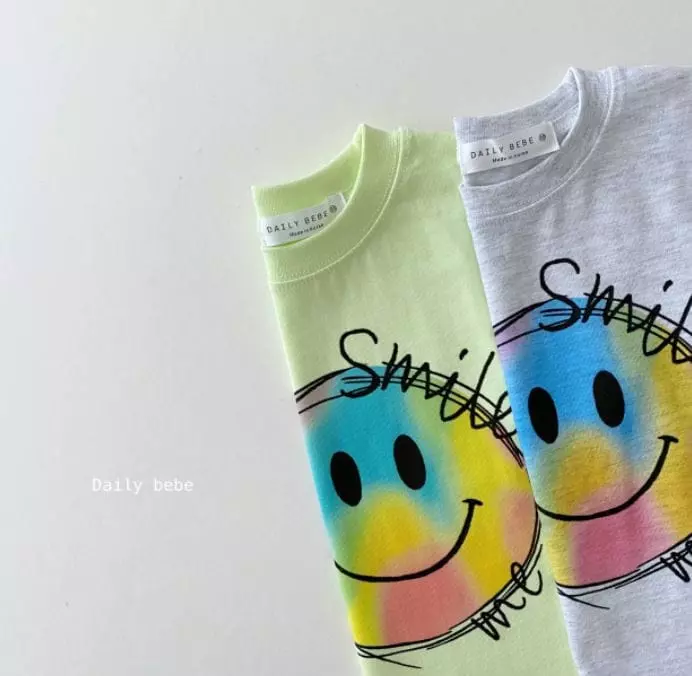 Daily Bebe - Korean Children Fashion - #todddlerfashion - Rainbow Smile Top Bottom Set - 3