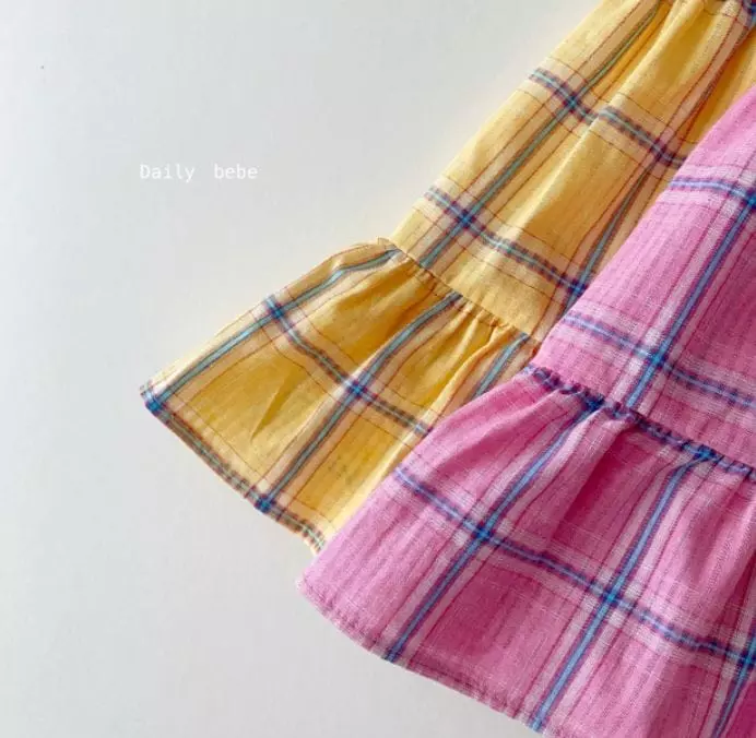 Daily Bebe - Korean Children Fashion - #todddlerfashion - Check Long Skirt - 3