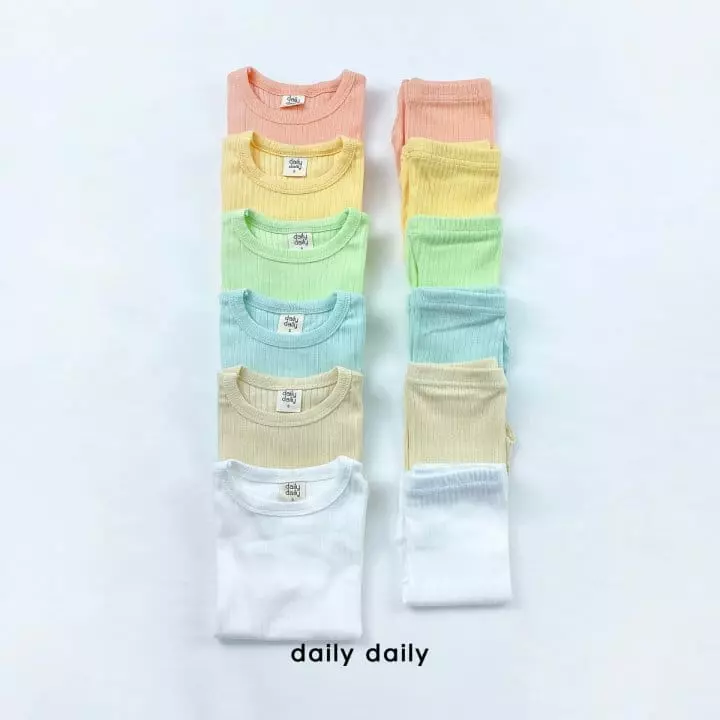 Daily Daily - Korean Children Fashion - #littlefashionista - Kids Rib Smooth Homewear - 12