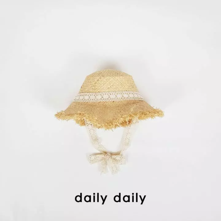 Daily Daily - Korean Children Fashion - #minifashionista - Rapia Lace Summer Hat