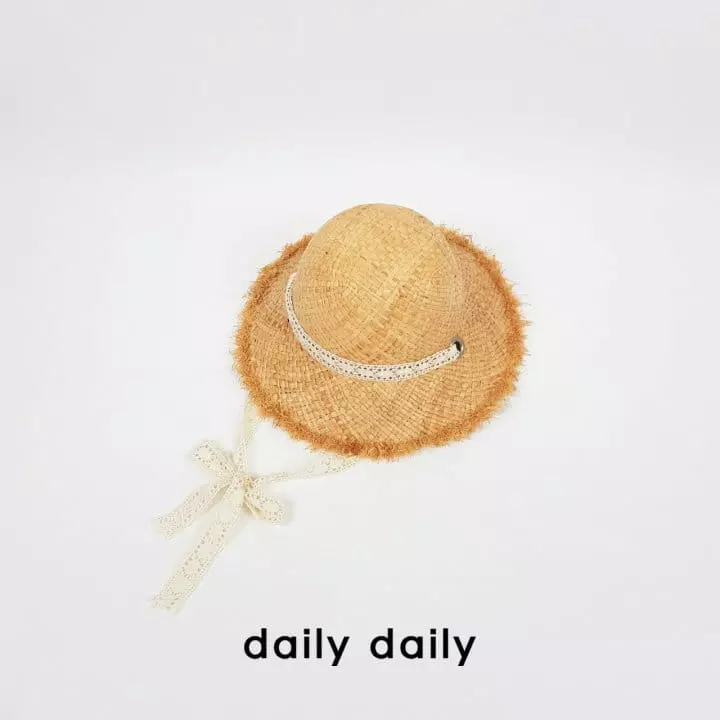 Daily Daily - Korean Children Fashion - #toddlerclothing - Lace Natural Circle Hat - 4
