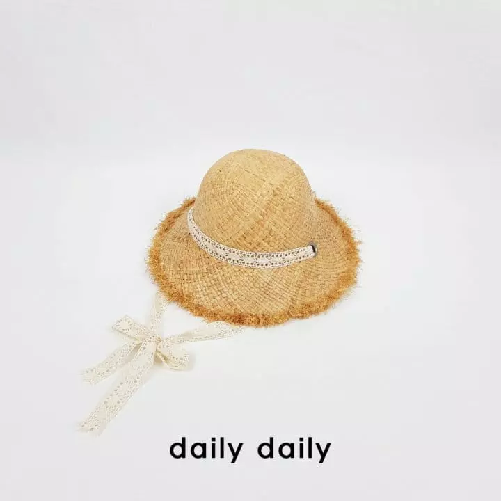 Daily Daily - Korean Children Fashion - #toddlerclothing - Lace Natural Circle Hat - 3