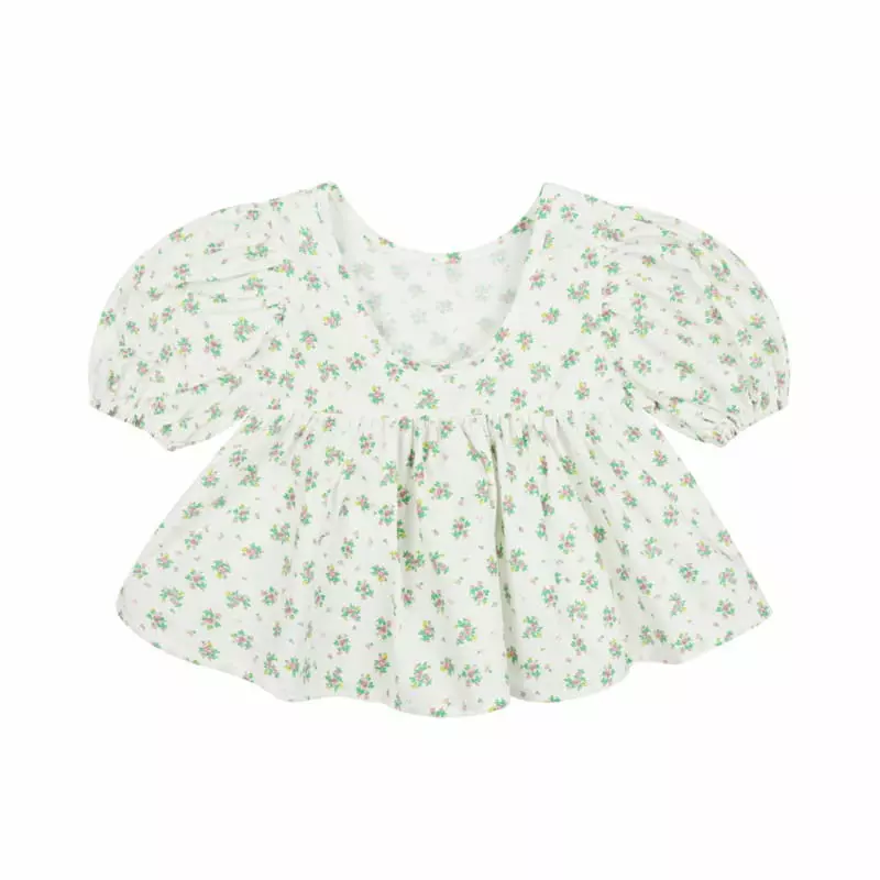 Dalkomhai - Korean Children Fashion - #childrensboutique - Flower Blouse - 7