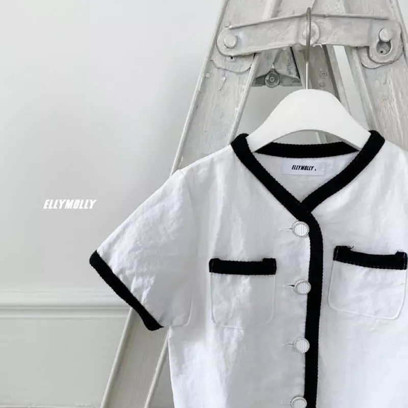 Ellymolly - Korean Children Fashion - #Kfashion4kids - Linen Short Sleeves Jacket