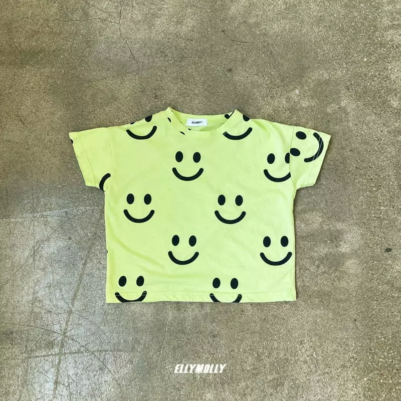 Ellymolly - Korean Children Fashion - #Kfashion4kids - Smile Short Sleeves Tee - 2