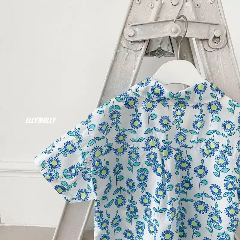Ellymolly - Korean Children Fashion - #childofig - Flower Shirt - 2
