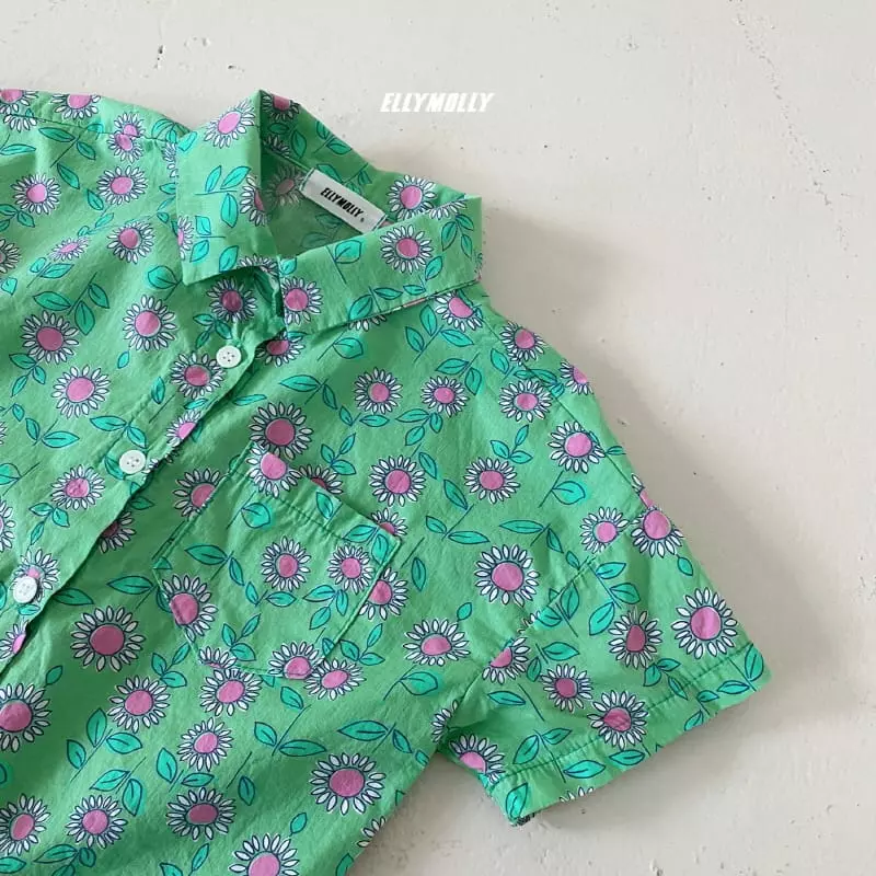 Ellymolly - Korean Children Fashion - #childofig - Flower Shirt - 3