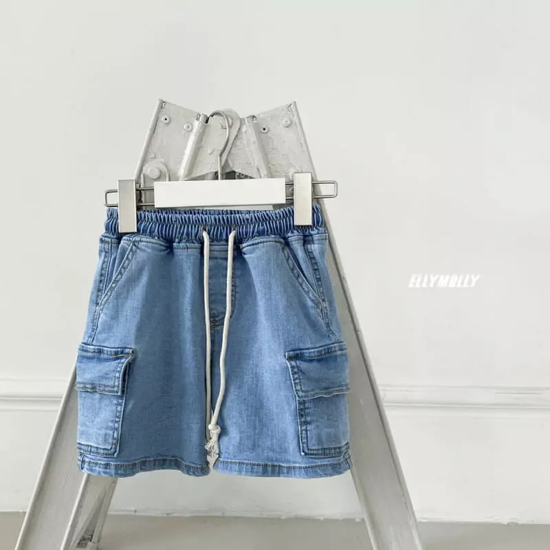 Ellymolly - Korean Children Fashion - #childofig - Pocket Denim Shorts - 5
