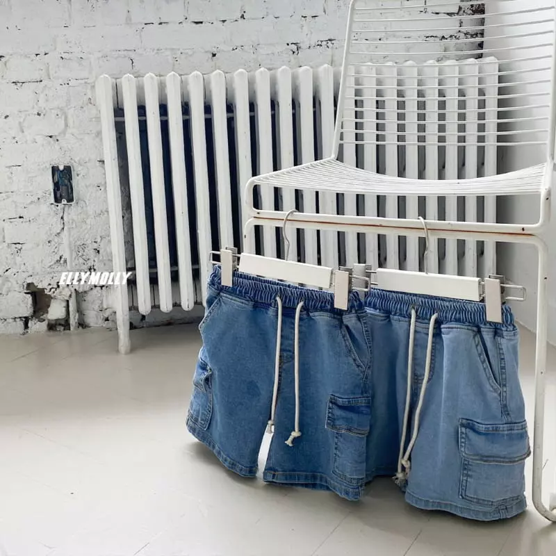 Ellymolly - Korean Children Fashion - #childofig - Pocket Denim Shorts - 6