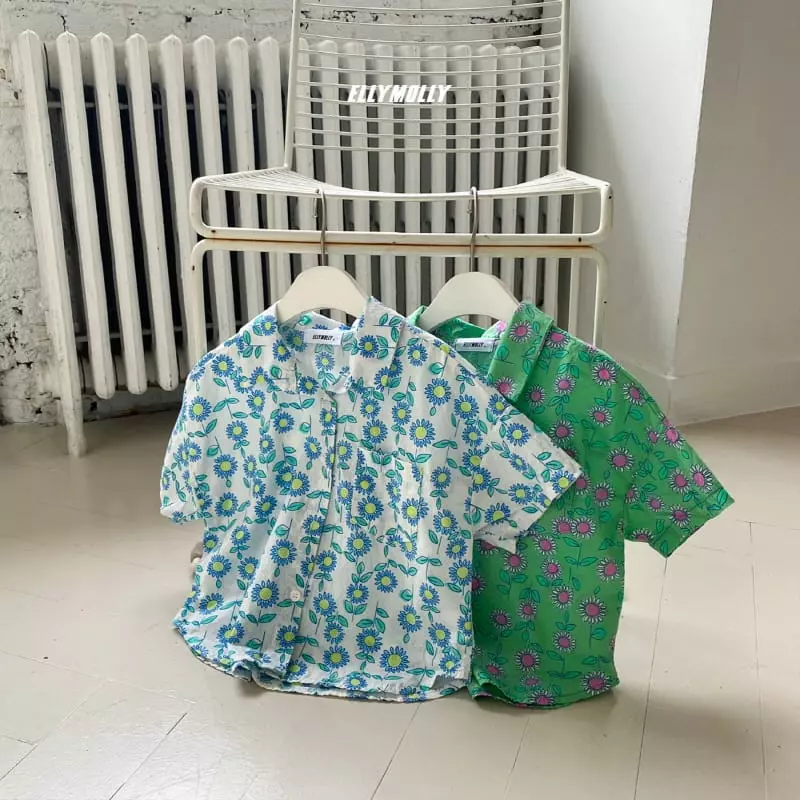Ellymolly - Korean Children Fashion - #designkidswear - Flower Shirt - 5