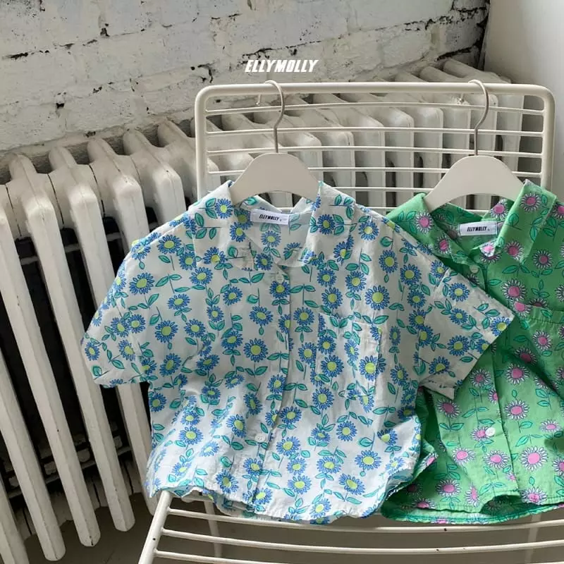 Ellymolly - Korean Children Fashion - #discoveringself - Flower Shirt - 6