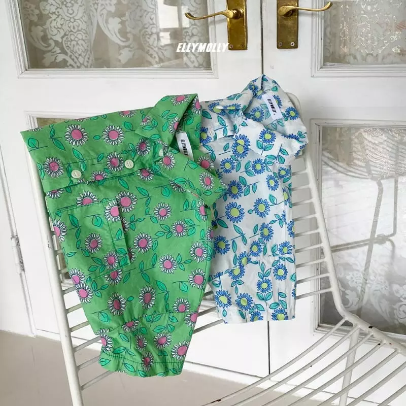 Ellymolly - Korean Children Fashion - #fashionkids - Flower Shirt - 7