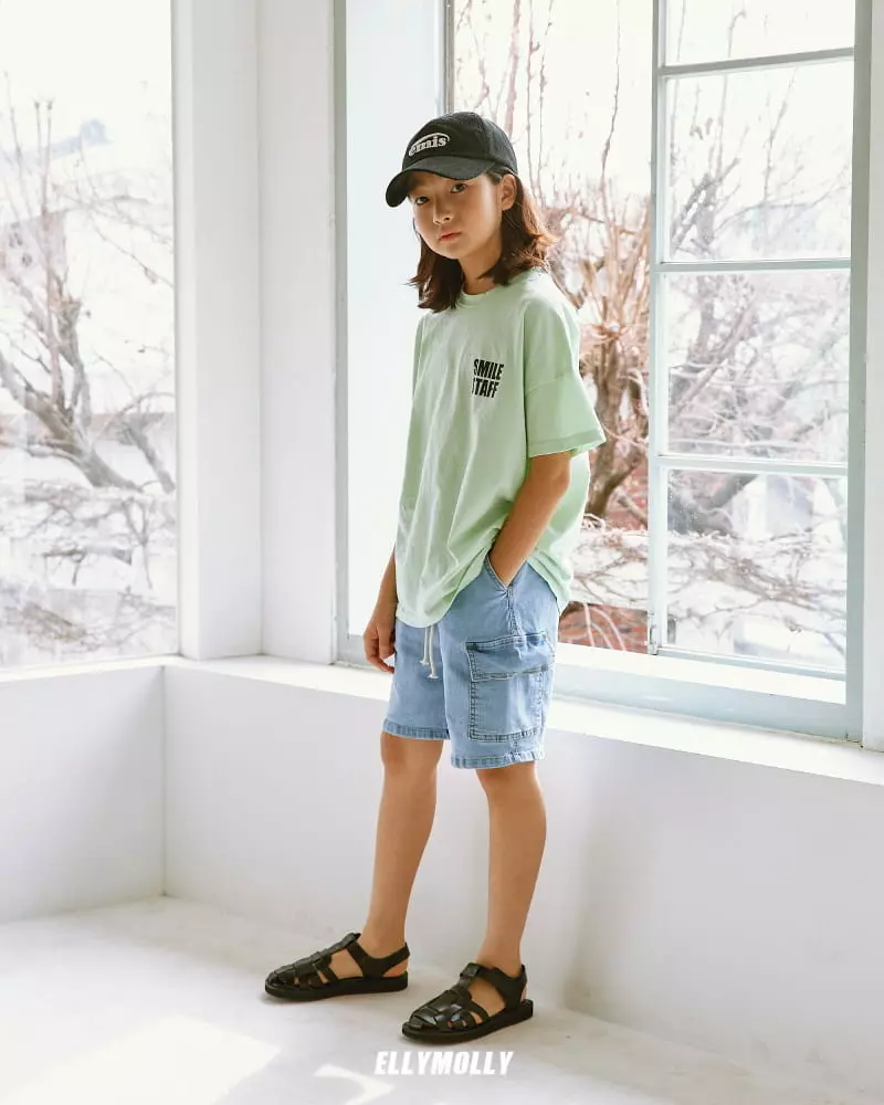 Ellymolly - Korean Children Fashion - #fashionkids - Pocket Denim Shorts - 10