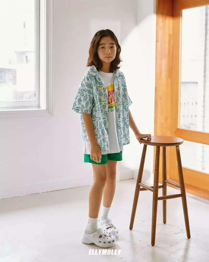 Ellymolly - Korean Children Fashion - #kidsstore - Flower Shirt - 9
