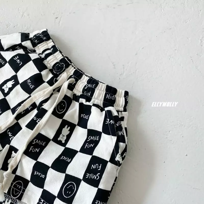Ellymolly - Korean Children Fashion - #kidzfashiontrend - Square Check Shorts - 3