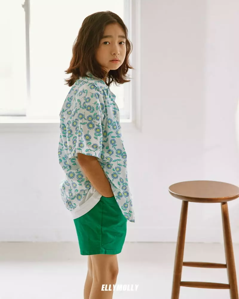 Ellymolly - Korean Children Fashion - #littlefashionista - Flower Shirt - 12