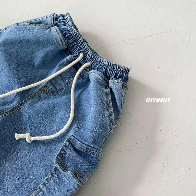 Ellymolly - Korean Children Fashion - #littlefashionista - Pocket Denim Shorts