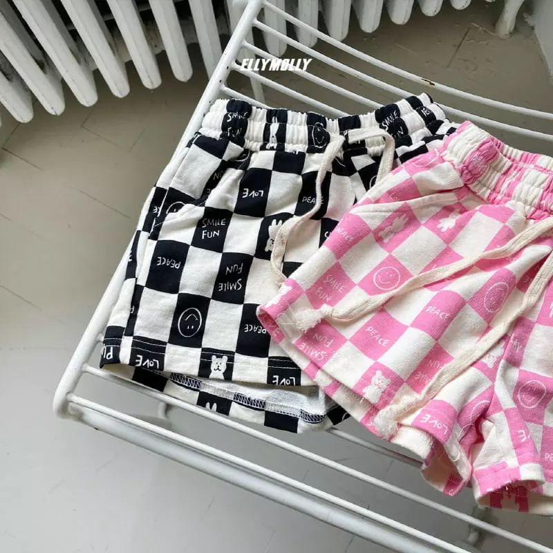 Ellymolly - Korean Children Fashion - #magicofchildhood - Square Check Shorts - 6