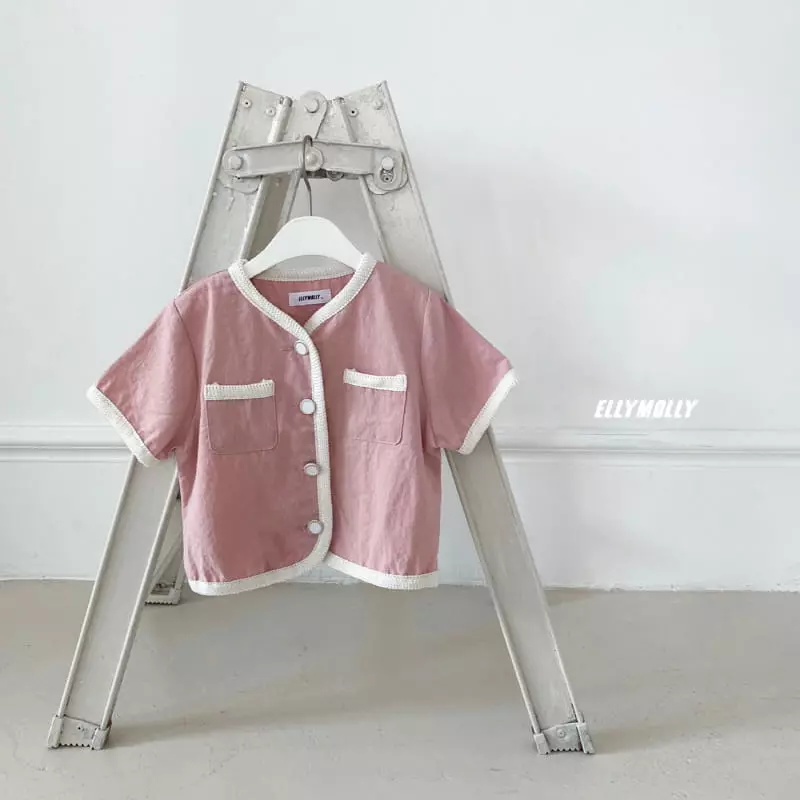 Ellymolly - Korean Children Fashion - #magicofchildhood - Linen Short Sleeves Jacket - 3