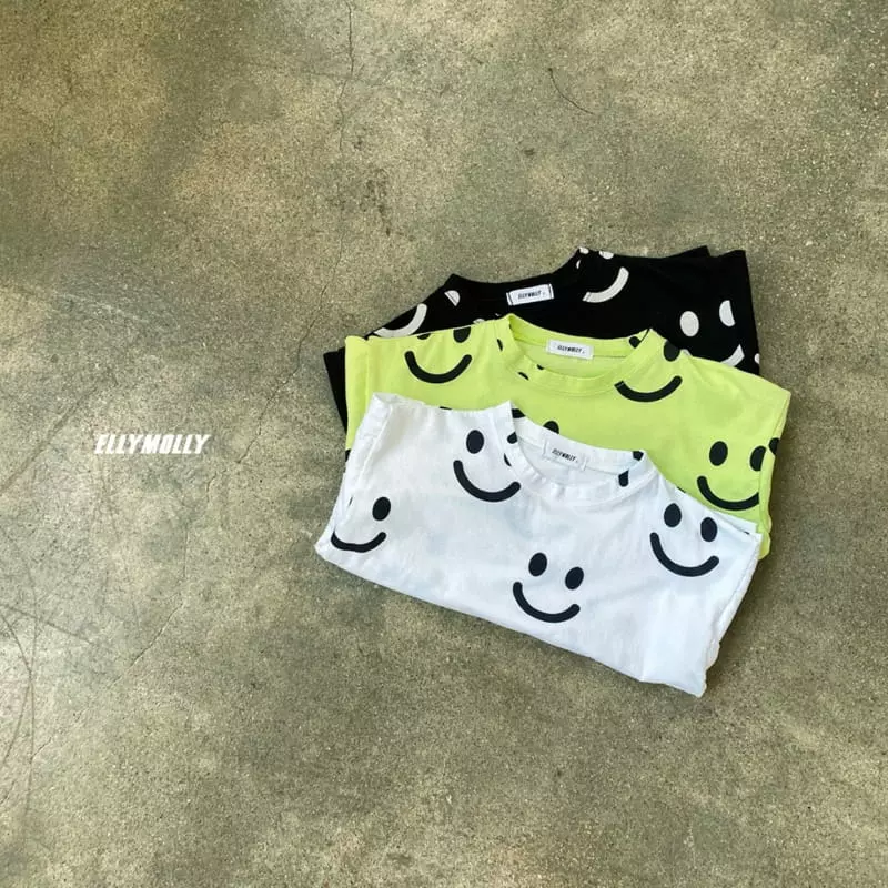 Ellymolly - Korean Children Fashion - #minifashionista - Smile Short Sleeves Tee - 5