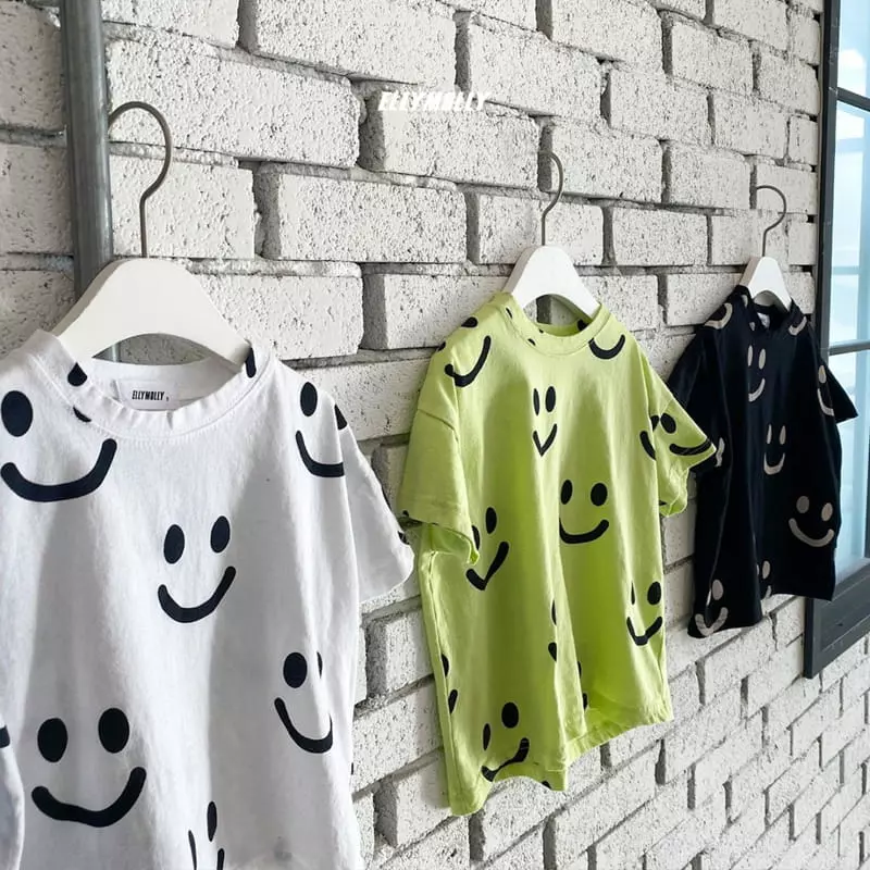 Ellymolly - Korean Children Fashion - #prettylittlegirls - Smile Short Sleeves Tee - 6
