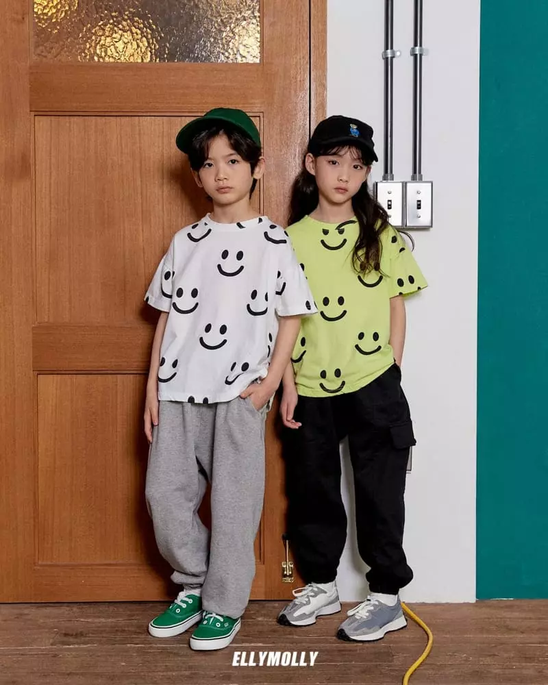 Ellymolly - Korean Children Fashion - #stylishchildhood - Smile Short Sleeves Tee - 9