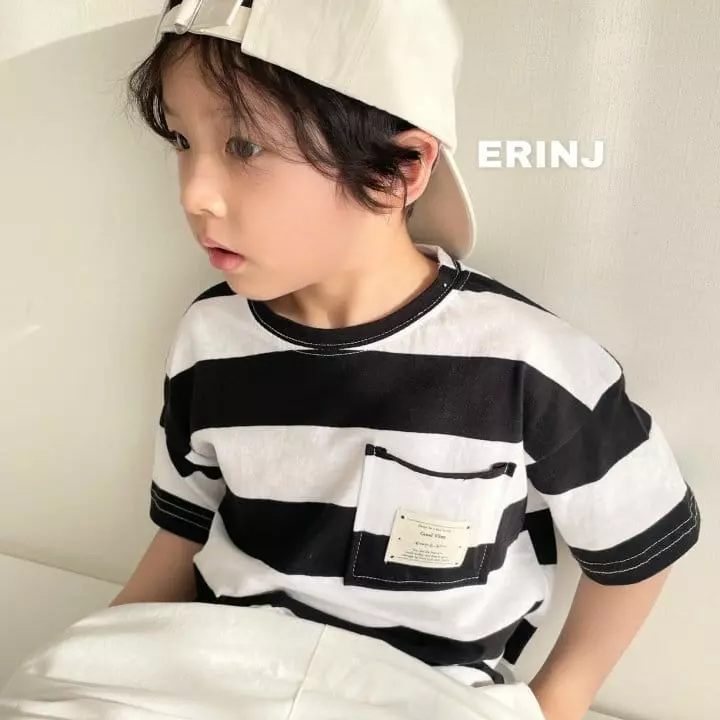 Erin J - Korean Children Fashion - #Kfashion4kids - Pocket Stripes Tee - 3