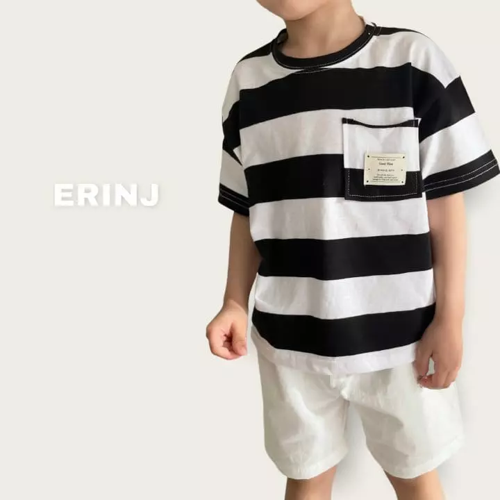 Erin J - Korean Children Fashion - #Kfashion4kids - Pocket Stripes Tee - 4