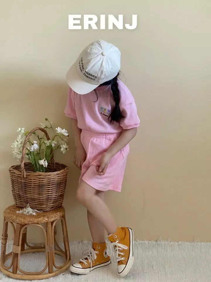 Erin J - Korean Children Fashion - #prettylittlegirls - Waffle Top Bottom Set - 3