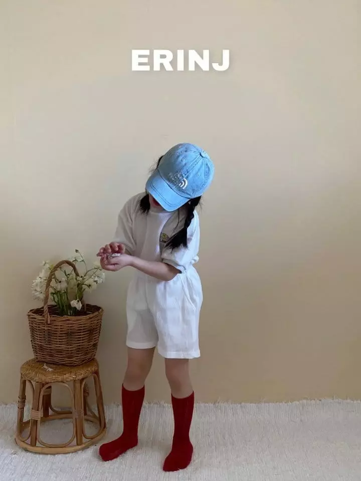 Erin J - Korean Children Fashion - #stylishchildhood - Waffle Top Bottom Set - 6