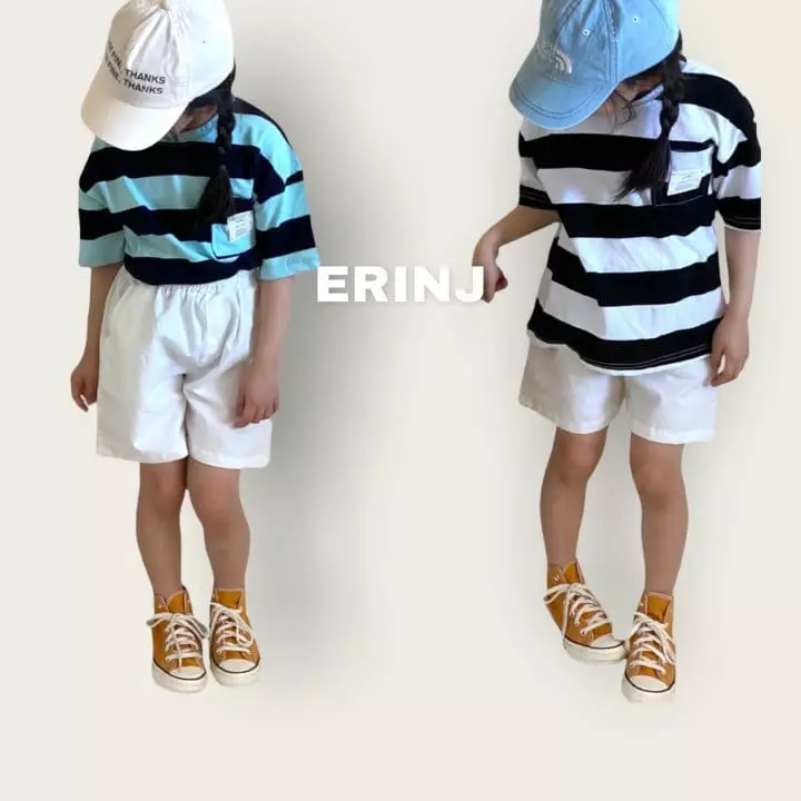 Erin J - Korean Children Fashion - #stylishchildhood - Pocket Stripes Tee - 10