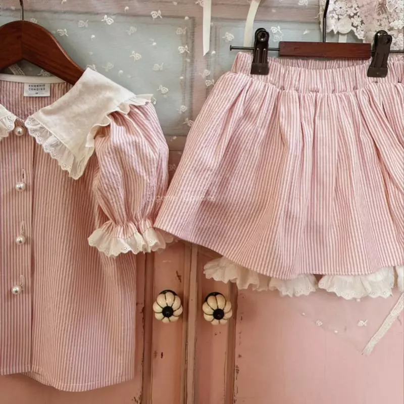 Eugenie Candies - Korean Children Fashion - #designkidswear - Jujue Top Bottom Set