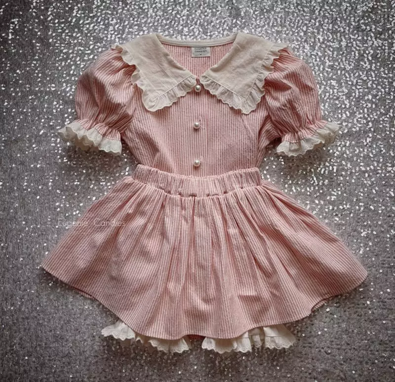 Eugenie Candies - Korean Children Fashion - #discoveringself - Jujue Top Bottom Set - 2