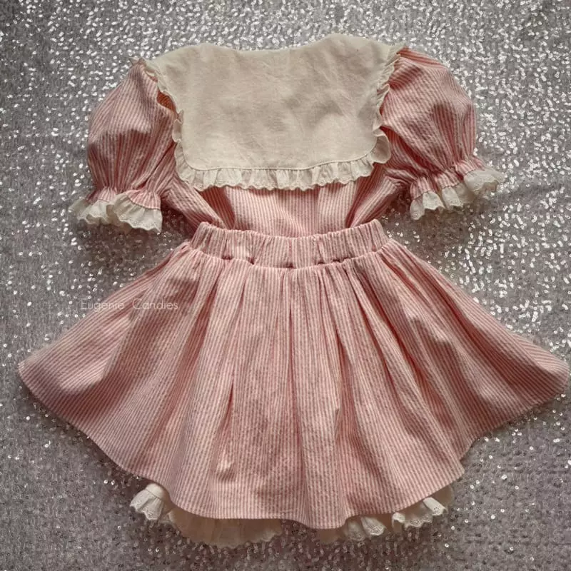 Eugenie Candies - Korean Children Fashion - #fashionkids - Jujue Top Bottom Set - 4