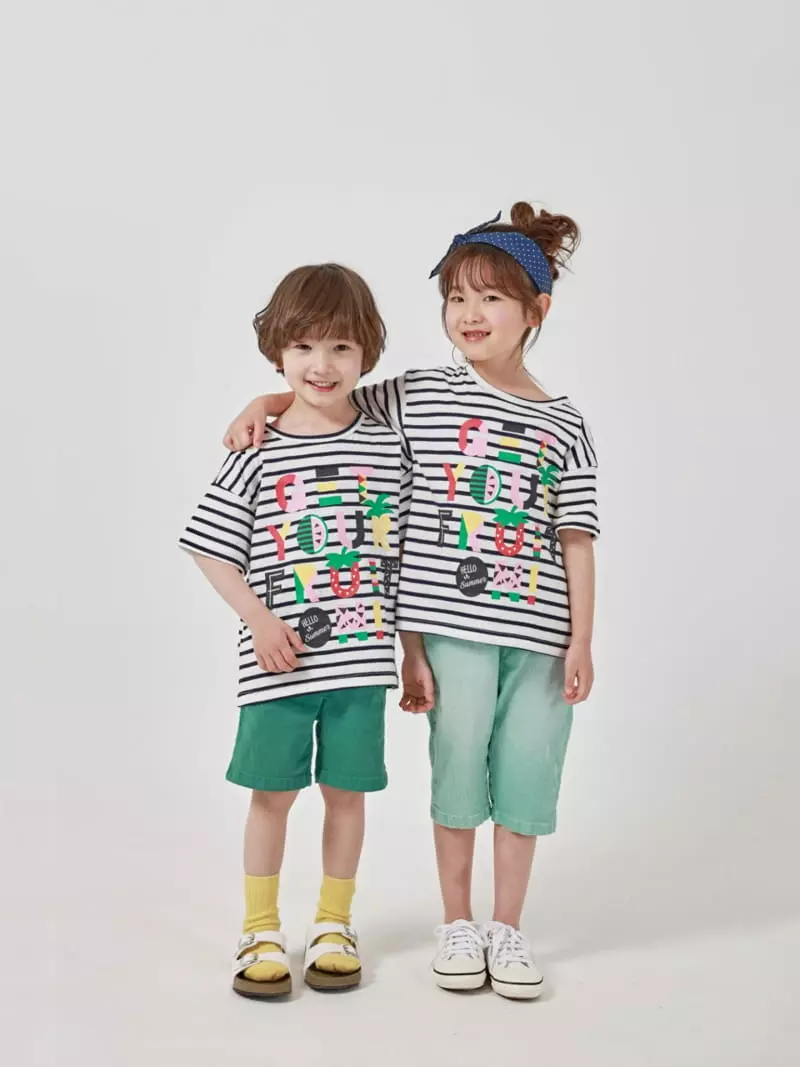 Fashion King - Korean Children Fashion - #Kfashion4kids - Summer Fruit Stripes Tee