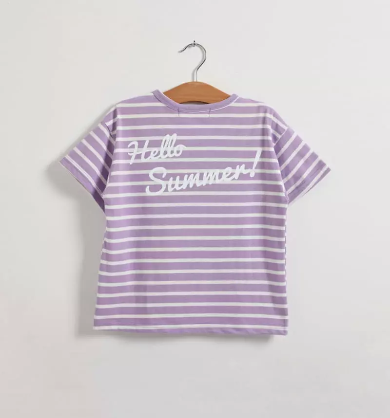 Fashion King - Korean Children Fashion - #childofig - Summer Grape Stripes Tee - 8
